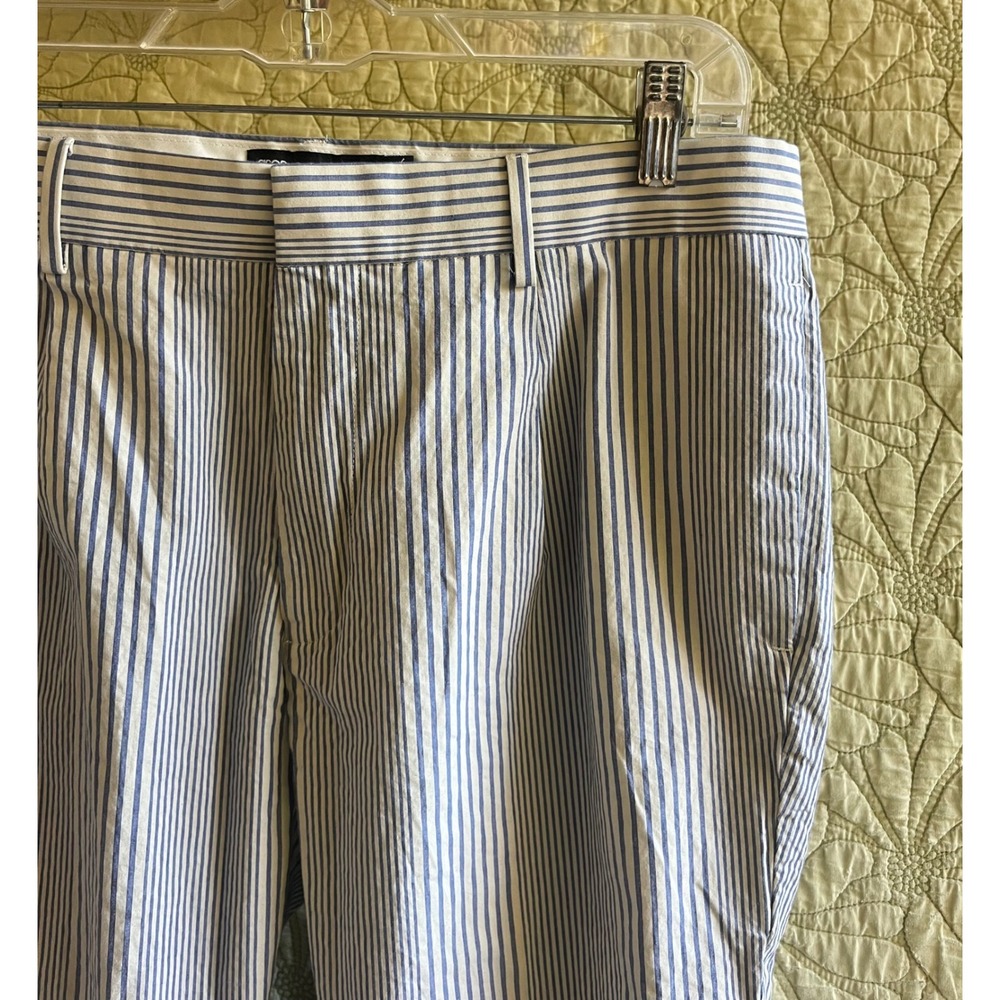 ASOS DESIGN Blue White Striped Cuffed Chino Trousers W33 L30